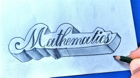 How to write MATHEMATICS IN 3D Handlettering Calligraphy - YouTube