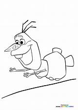 Olaf Flying  Coloring Pages For Kids sketch template