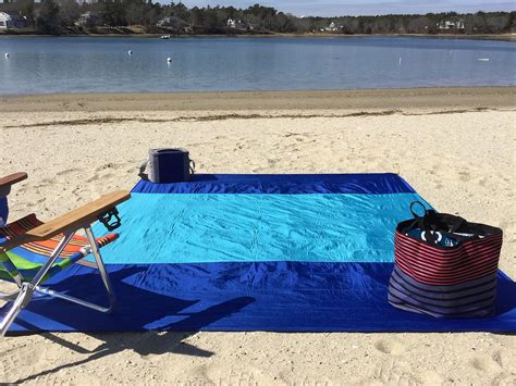 20% Bigger 9 x 7 ft Great for the Beach,Picnic,Camping,Hiking -XXL SAND-AWAY 70D Ripstop Sand ...