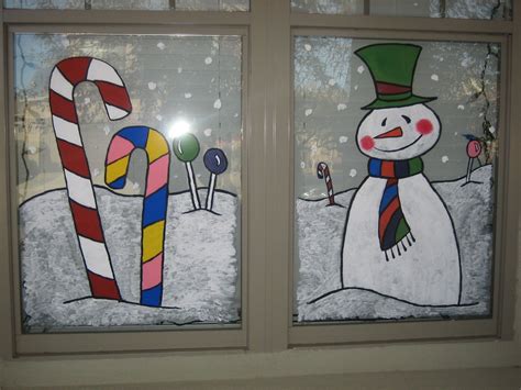 Snowman Window Painting | Christmas Window Art