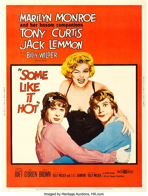 Some Like It Hot (United Artists, 1959). Poster (30" X 40") Style | Lot #86447 | Heritage Auctions