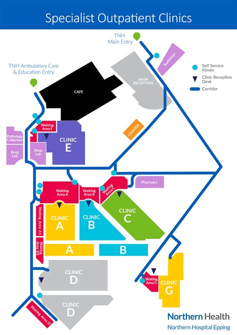 North Staffs Hospital Ward Map