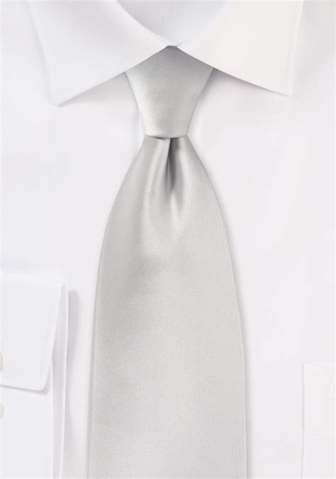 Solid Color Tie in Light Silver | Bows-N-Ties.com