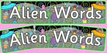 Alien Words Display Banner - display, banner, alien, words, word