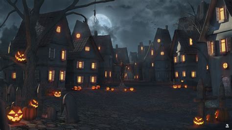 Spooky Town Background