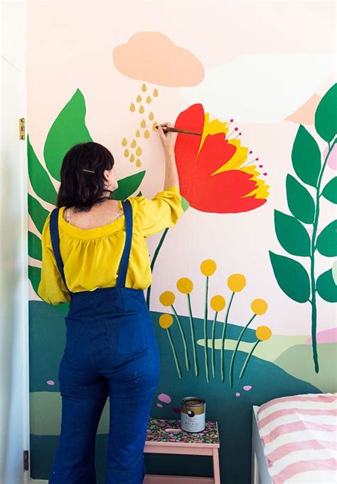 A Hand Painted Wall Mural - Say Yes | Wall murals painted, Wall murals diy, Murals for kids