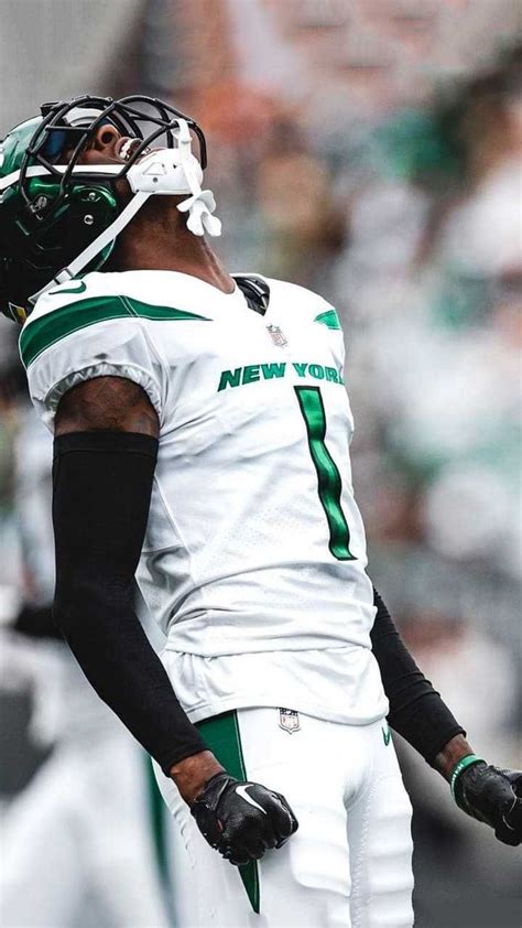 sauce gardner wallpaper in 2024 | New york jets, American football cleats, Football poses