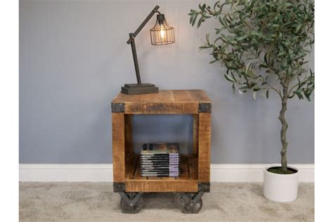 Industrial rustic bedside table side table | My Vintage Home | Bedside side tables, Wood and ...