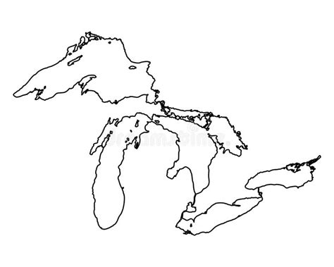 Great Lakes Map Coloring Page