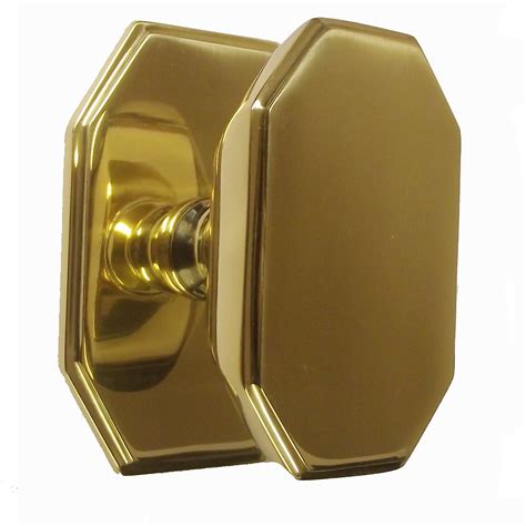 SnobsKnobs Brass Art Deco Centre Door Knob - SnobsKnobs