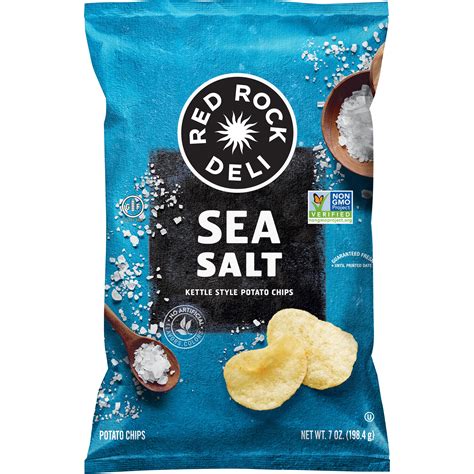 Red Rock Deli Potato Chips, Sea Salt, 7 oz Bag - Walmart.com