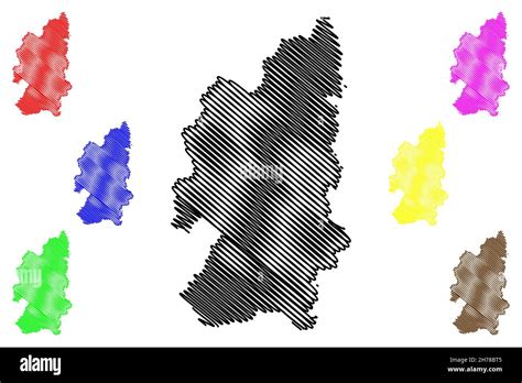 Buldhana district (Maharashtra State, Amravati Division, Republic of India) map vector ...