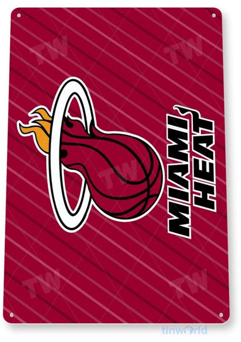 Miami Heat Sign A117 - TinWorld Sports Signs, tinsign.com