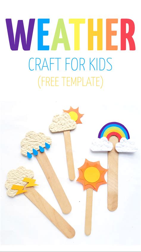 Weather Craft for Kids - Paper Puppets + Free Templates!