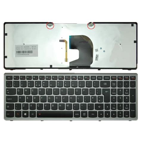 Brand NEW UK Replacement Laptop Keyboard For LENOVO Z500 SILVER FRAME (Backlit Win8) 25206566 V ...