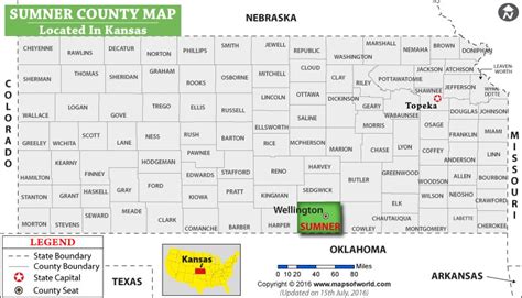 Sumner County Map, Kansas