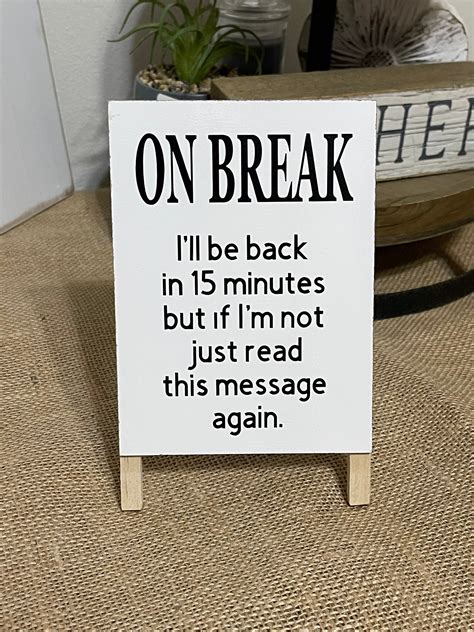 On Break Sign - Etsy