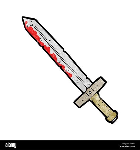 freehand textured cartoon bloody sword Stock Vector Image & Art - Alamy