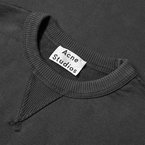 Acne Studios Fin Stamp Logo Crew Sweat Black | END.