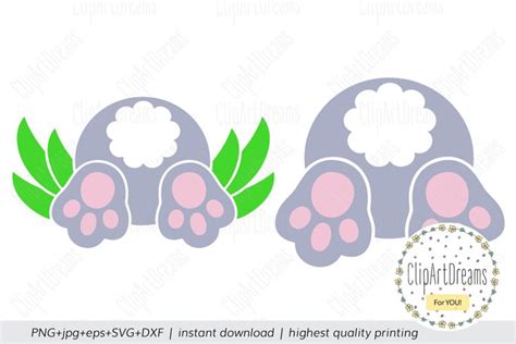 Bunny butt SVG, bunny tail SVG Easter Bunny craft (511130)