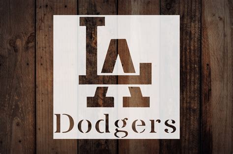 Custom Dodgers Baseball Stencil DIY Scrapbooking & Wall Art 5.5x5.5 ...