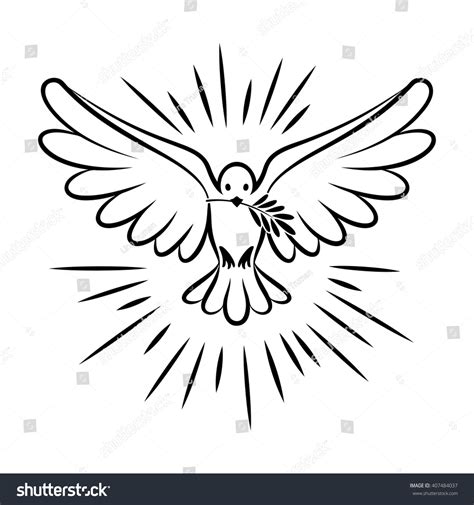 Dove Outline Clip Art