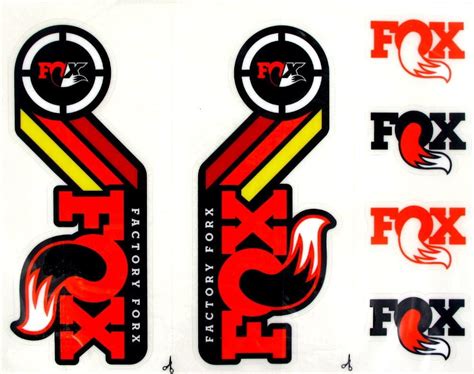 FOX RACING SHOX Kit stickersHeritage 2015 Fork and Rear Shock Orange ...