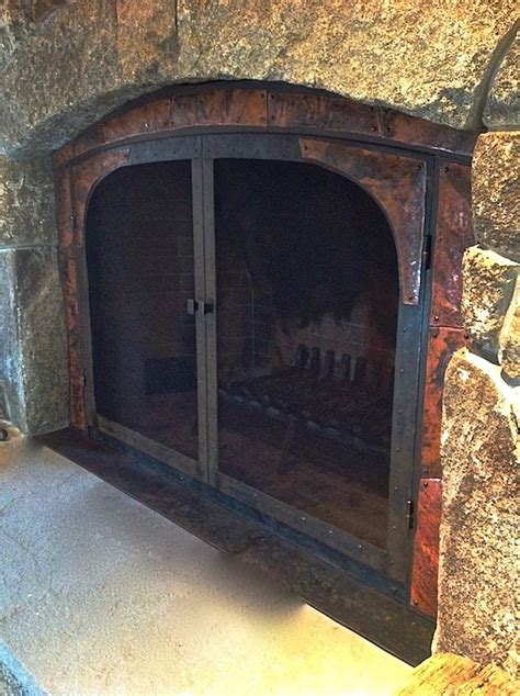 Artisan Iron » Rustic Fireplace Screen