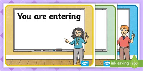 FREE! - 👉 Editable Classroom Welcome Signs (Design 2)