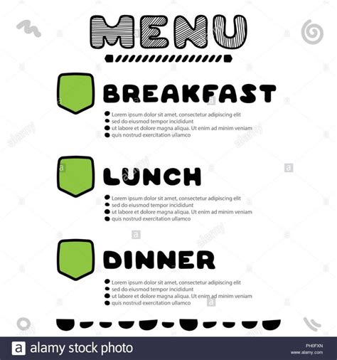 Breakfast Lunch Dinner Menu Template | Weekly meal planner template ...