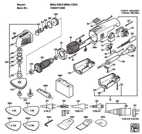 Buy Fein 72292713368 72292713368 MSxe 636 II Replacement Tool Parts ...