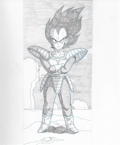 Mangaka J — Vegeta pencil sketch