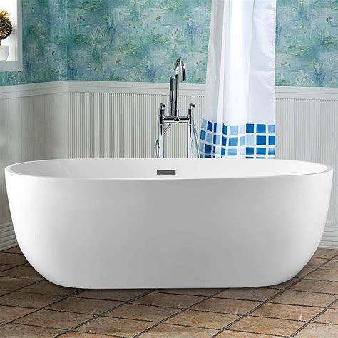 Vanity Art 67" x 32" Freestanding Bathtub Acrylic Soaking - Walmart.com