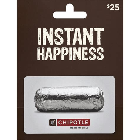 Chipotle Gift Card, $25 | Gift Cards | Sedano's Supermarkets