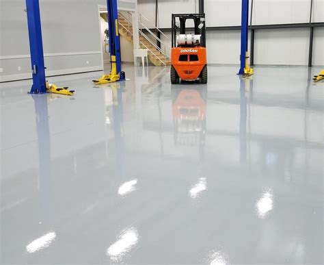 A shop floor we recently completed with our PC-1801 Low Viscosity 100% Solids Primer and our CT ...