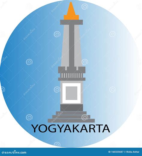 Tugu Yogyakarta Indonesia Vector Icon or Logo Stock Vector ...