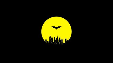 logo de batman, ordenanza, Gotham City, noche, guardián, noche oscura, amarillo, Luces de la ...