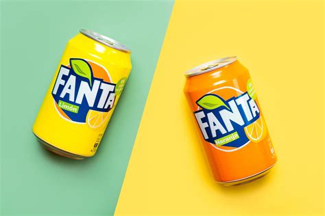 Cans of Fanta Orange and Fanta Lemon 6114523 Stock Photo at Vecteezy