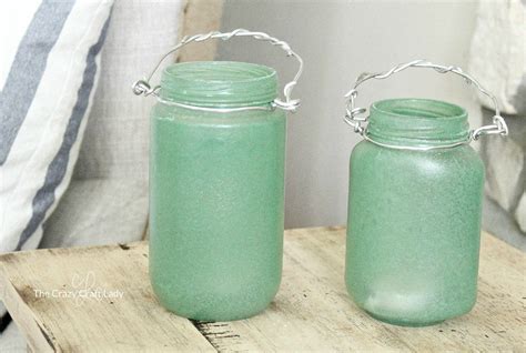 Sea Glass Craft: Make Lanterns from Old Jars - The Crazy Craft Lady