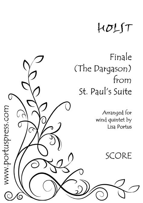 Holst | Finale (Dargason) St. Paul's Suite | Wind quintet | Portus Press