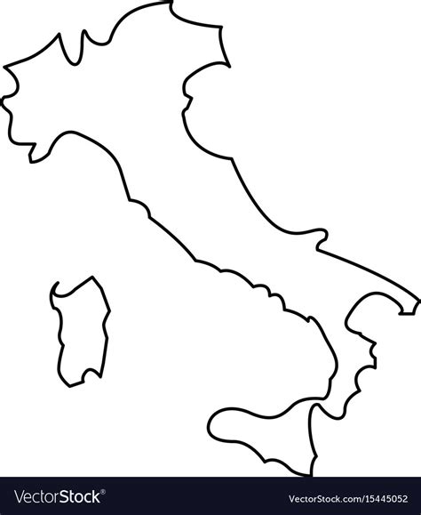 Italy map silhouette Royalty Free Vector Image