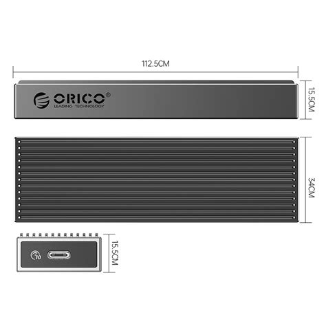 ORICO-BM2C3-G2-GY-BP Tool Free Aluminum M2 NVME SSD Enclosure