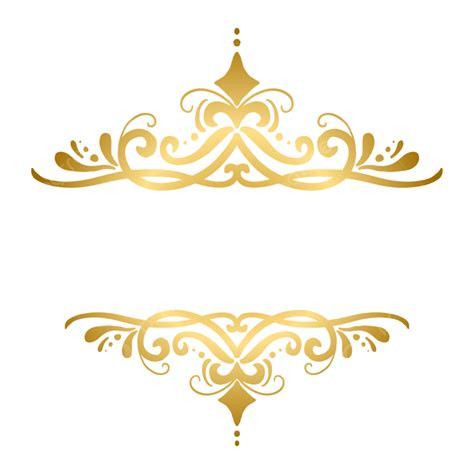 Luxury Ornament Border Text Box With Gold Color Transparent Background, Ornament, Gold Ornament ...