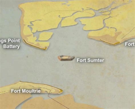 Attack On Fort Sumter Map