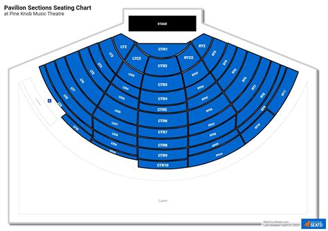 Pine Knob Music Theatre Pavilion Sections - RateYourSeats.com