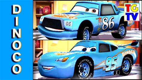 Disney Pixar Cars 2 Screen Race Dinoco Lightning McQueen vs Chick Hicks ...