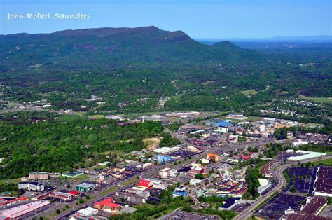 This breathtaking aerial view of downtown Pigeon Forge and the Smoky Mountains Pigeon Forge ...