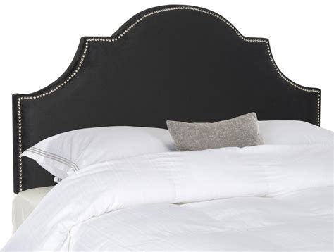 Hallmar Black Velvet Headboard - Silver Nail Head Headboards ...