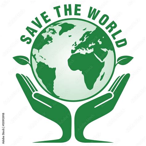 Save the world - graphic icon Stock Vector | Adobe Stock