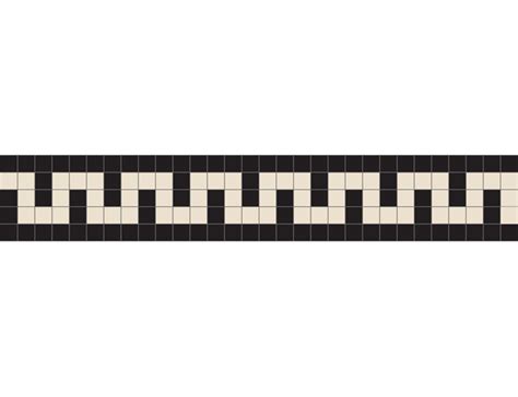 Greek Key Tile Border - Black & White - Original Features